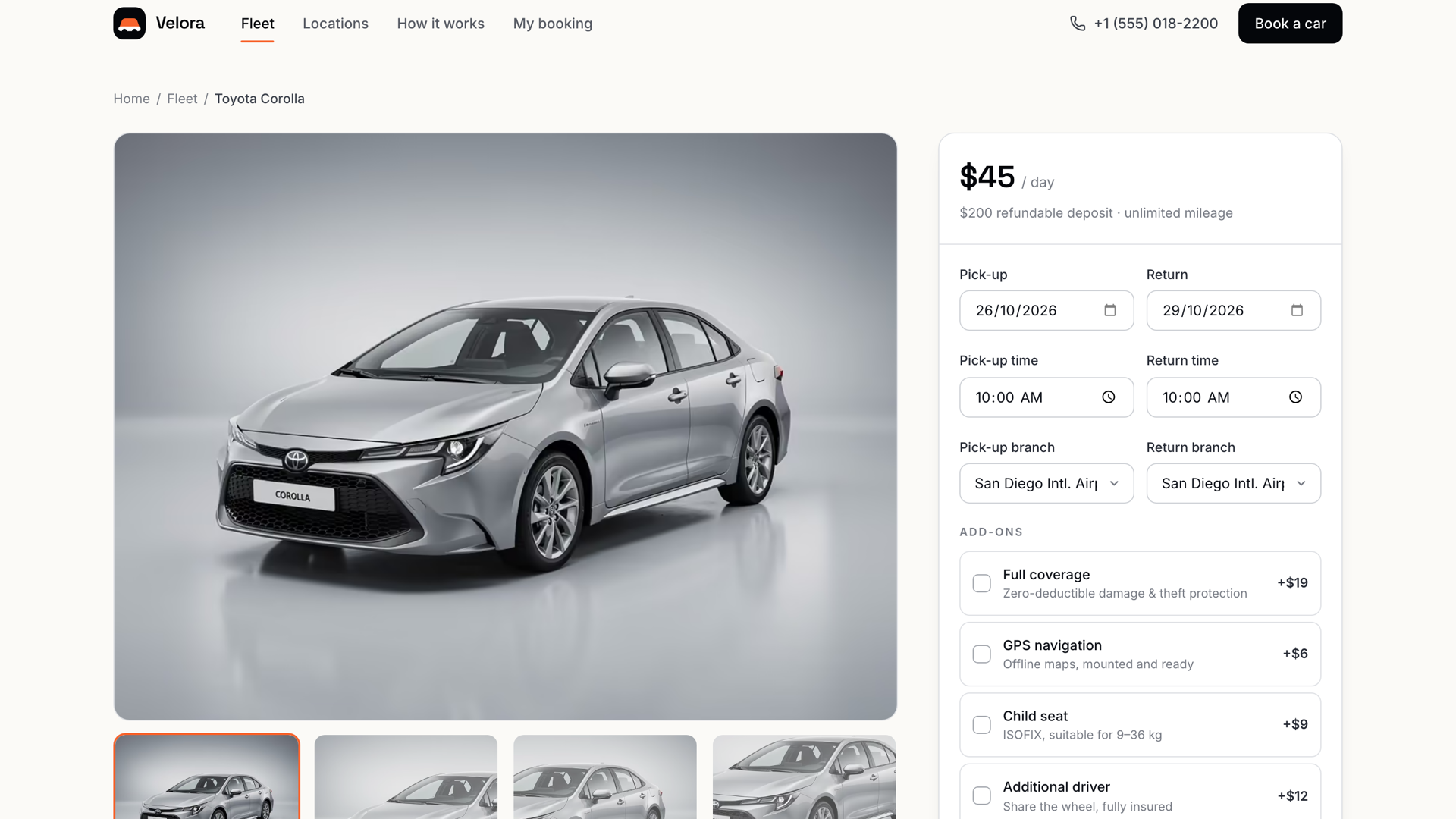Vehicle Detail & Instant Booking Flow